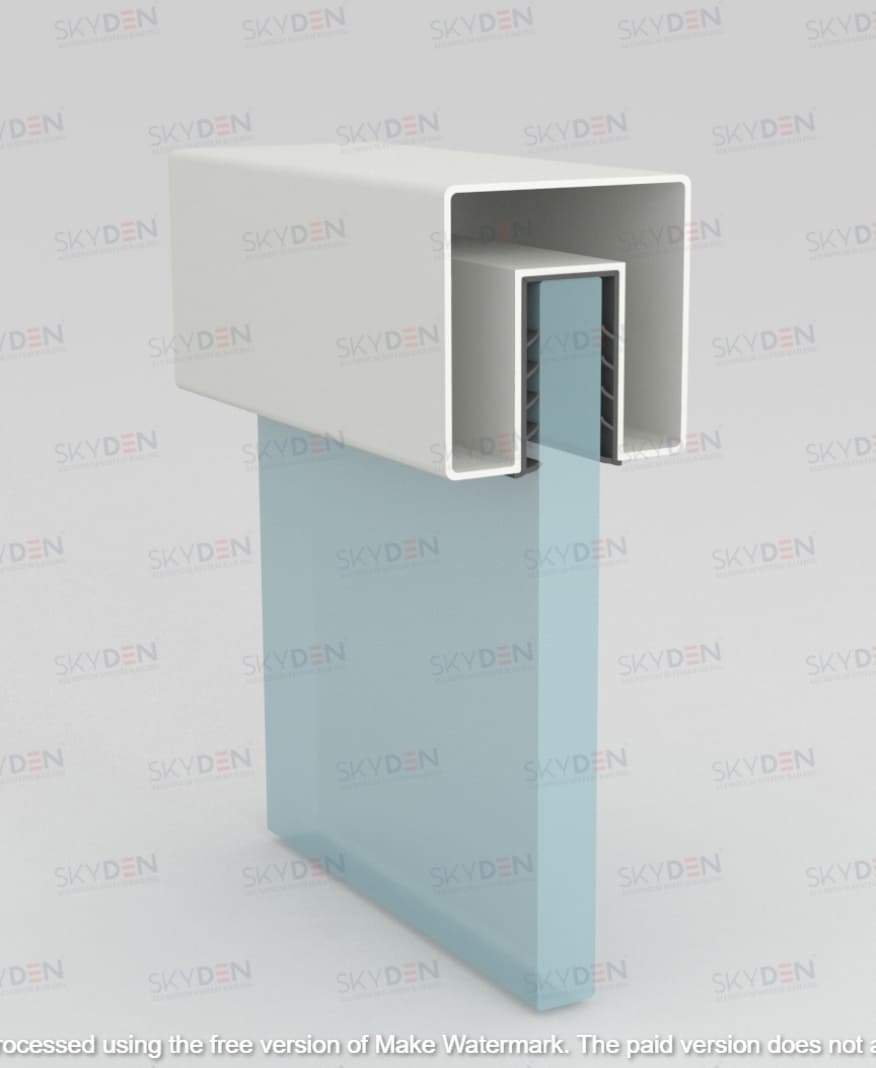 Handrail HR-01 Square Lite Aluminum Glass Railing Handrail Profile for Balcony and Staircase, Modern Architectural Design, Durable Finish, Easy Installation for Indoor and Outdoor Use 